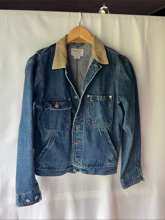 Polo Ralph Lauren Other - Polo by Ralph Lauren Blue Denim Jacket with Tan Corduroy Collar